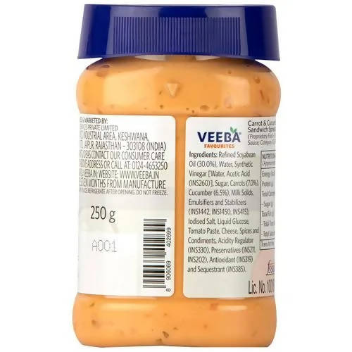 Veeba Carrot & Cucumber Sandwich Spread