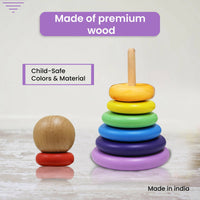 Thumbnail for Matoyi Rainbow Colored Ring Stacker Toy For Kids - Distacart