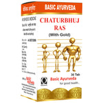 Thumbnail for Basic Ayurveda Chaturbhuj Ras (with Gold) 30 Tablet