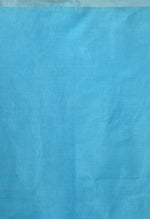 Thumbnail for Mominos Fashion Moeza Sky Blue Bhagalpuri Handloom Silk Linen Saree with unstitched Blouse piece - Distacart