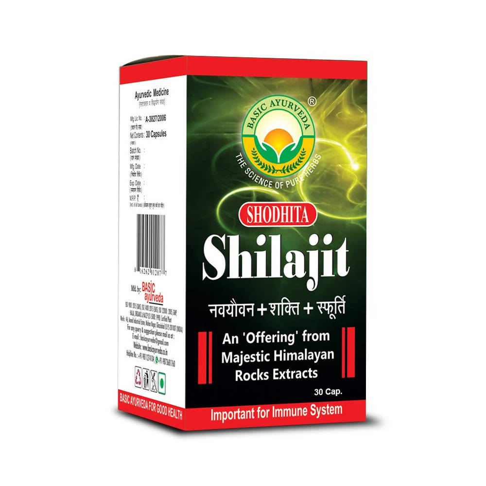 Basic Ayurveda Shodhita Shilajit 30 Capsules