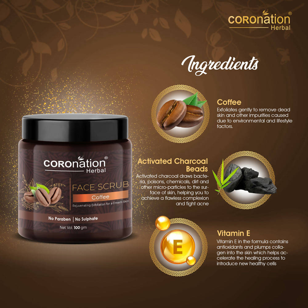Coronation Herbal Coffee Face Scrub - Distacart