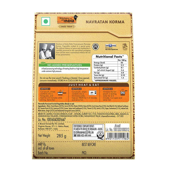 Kitchens of India Navratan Korma - Distacart