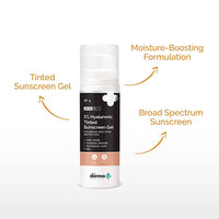 Thumbnail for The Derma Co 1% Hyaluronic Tinted Sunscreen Gel - Distacart