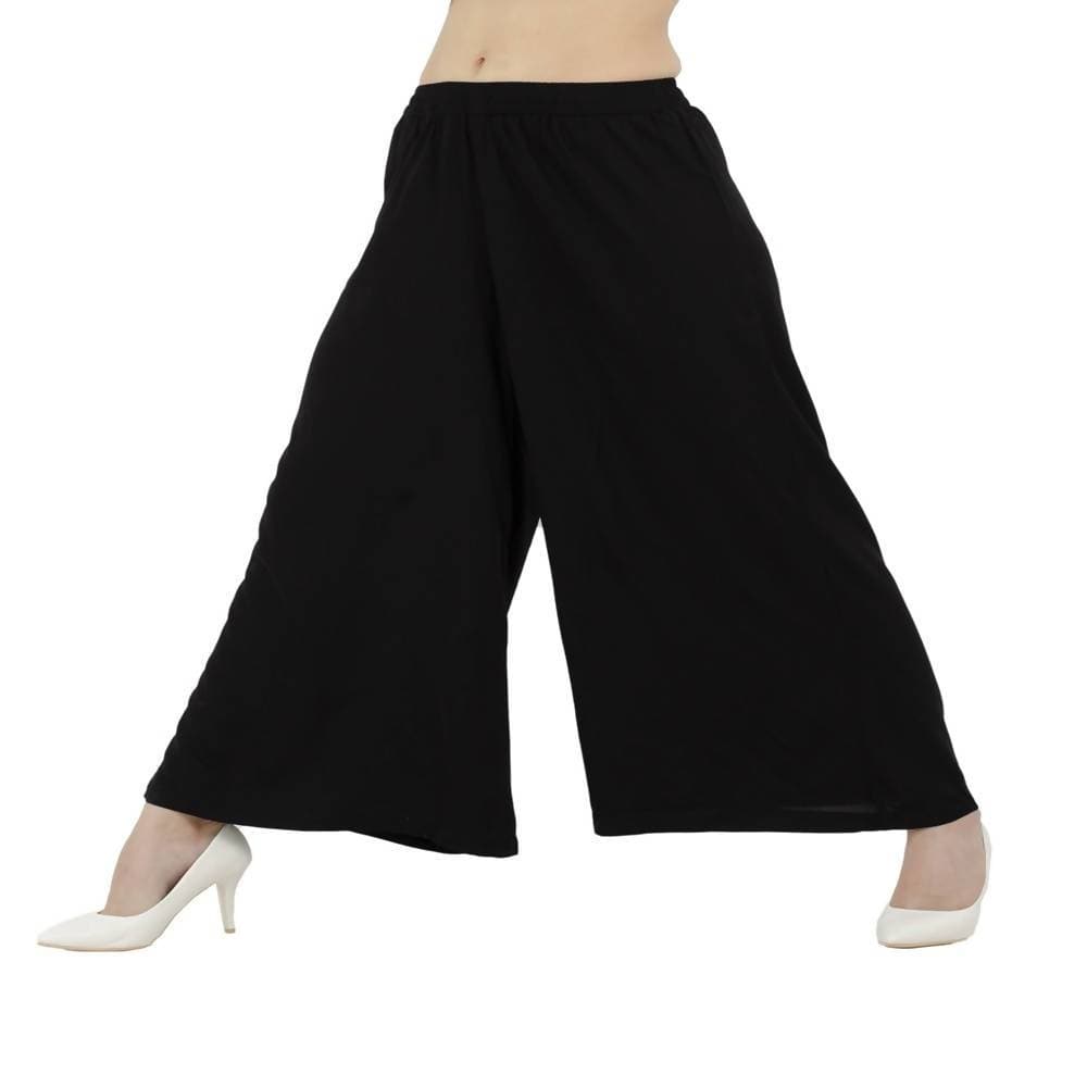 Lagi Women's Black Solid Palazzo (PLZ03A)