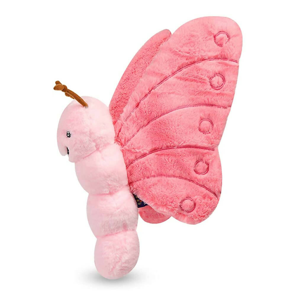 Webby Soft Butterfly Plush Pink Toy for Kids- 40 cm - Distacart