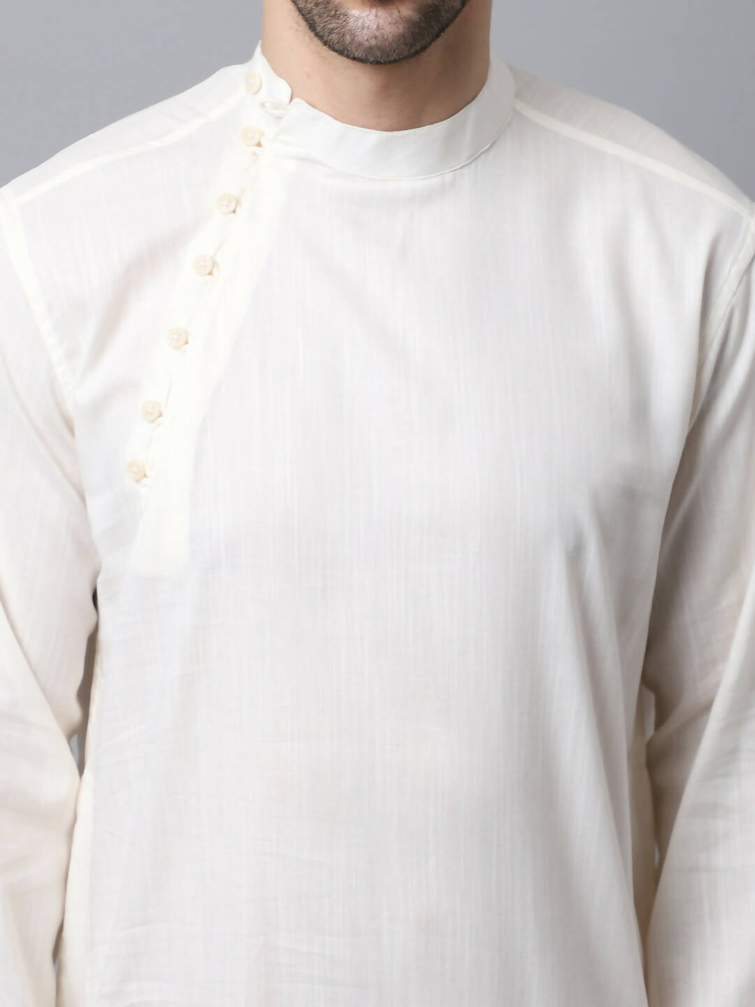 Even Apparels White Pure Cotton Men's Kurta With Side Placket - Distacart