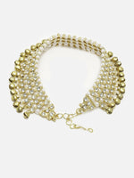 Thumbnail for Women's Gold White Ghungroo Anklets - Ruby Raang - Distacart
