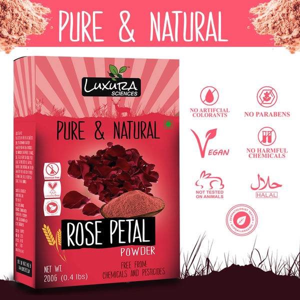 Luxura Sciences Rose Petal Powder For Skin - Distacart