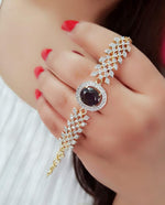 Thumbnail for Rhodium-Plated Alloy Stone Studded Designer Bracelets - The Pari - Distacart