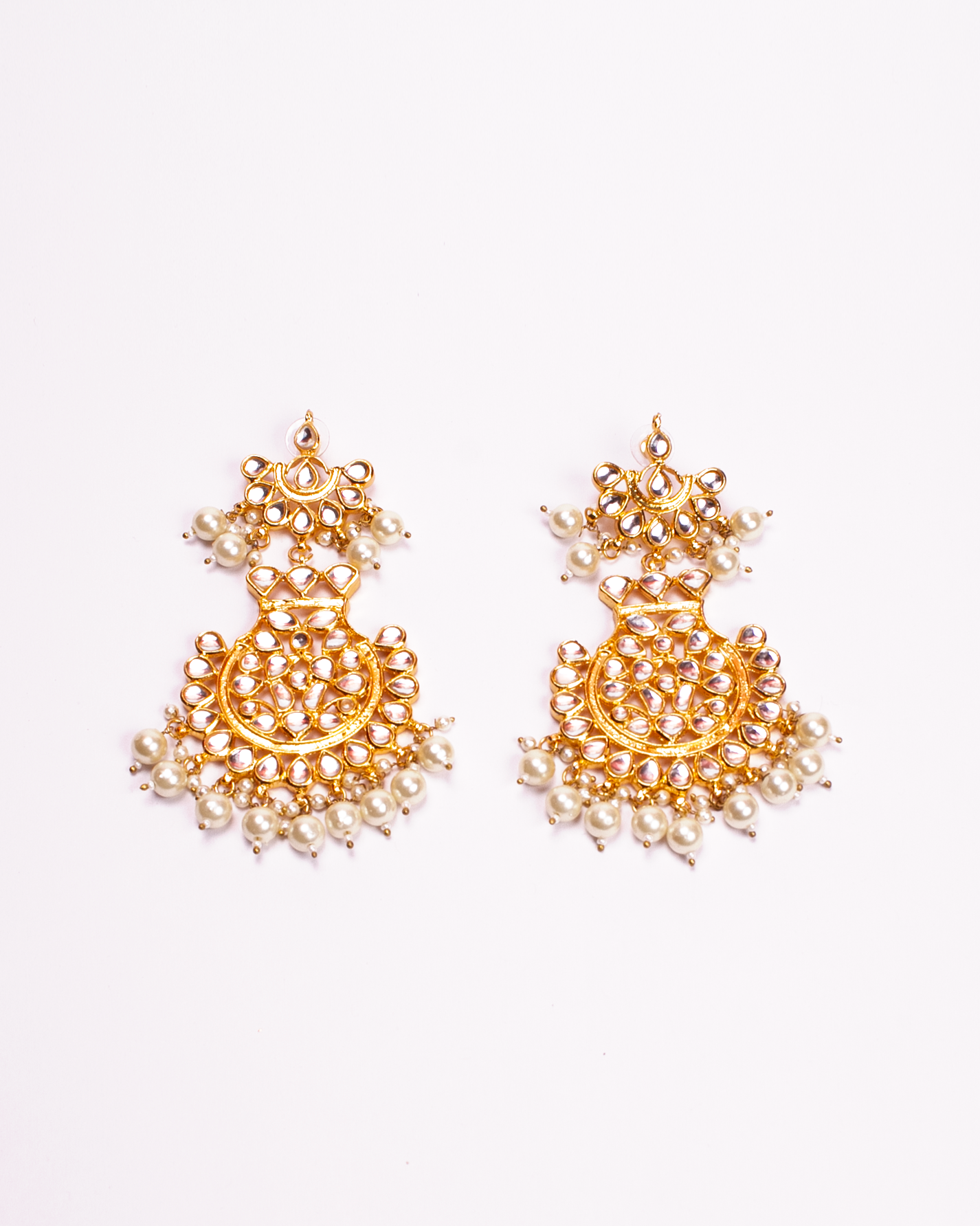 Gold-Plated Alloy Pearl And Kundan Choker Necklace Set - The Pari - Distacart