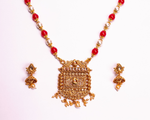 Thumbnail for Gold-Plated Alloy Pearl And Beads Mala Pendant Set - The Pari - Distacart
