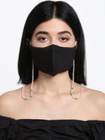 Thumbnail for Stone And Gold Plated Mask Chain - Ruby Raang - Distacart