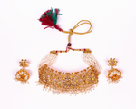 Thumbnail for Gold-Plated Alloy Designer Pearl And Alloy Choker Necklace - The Pari - Distacart