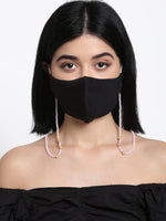 Thumbnail for Stone And Gold Plated Mask Chain - Ruby Raang - Distacart