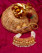 Thumbnail for Gold-Plated Alloy Designer Pearl And Alloy Choker Necklace - The Pari - Distacart