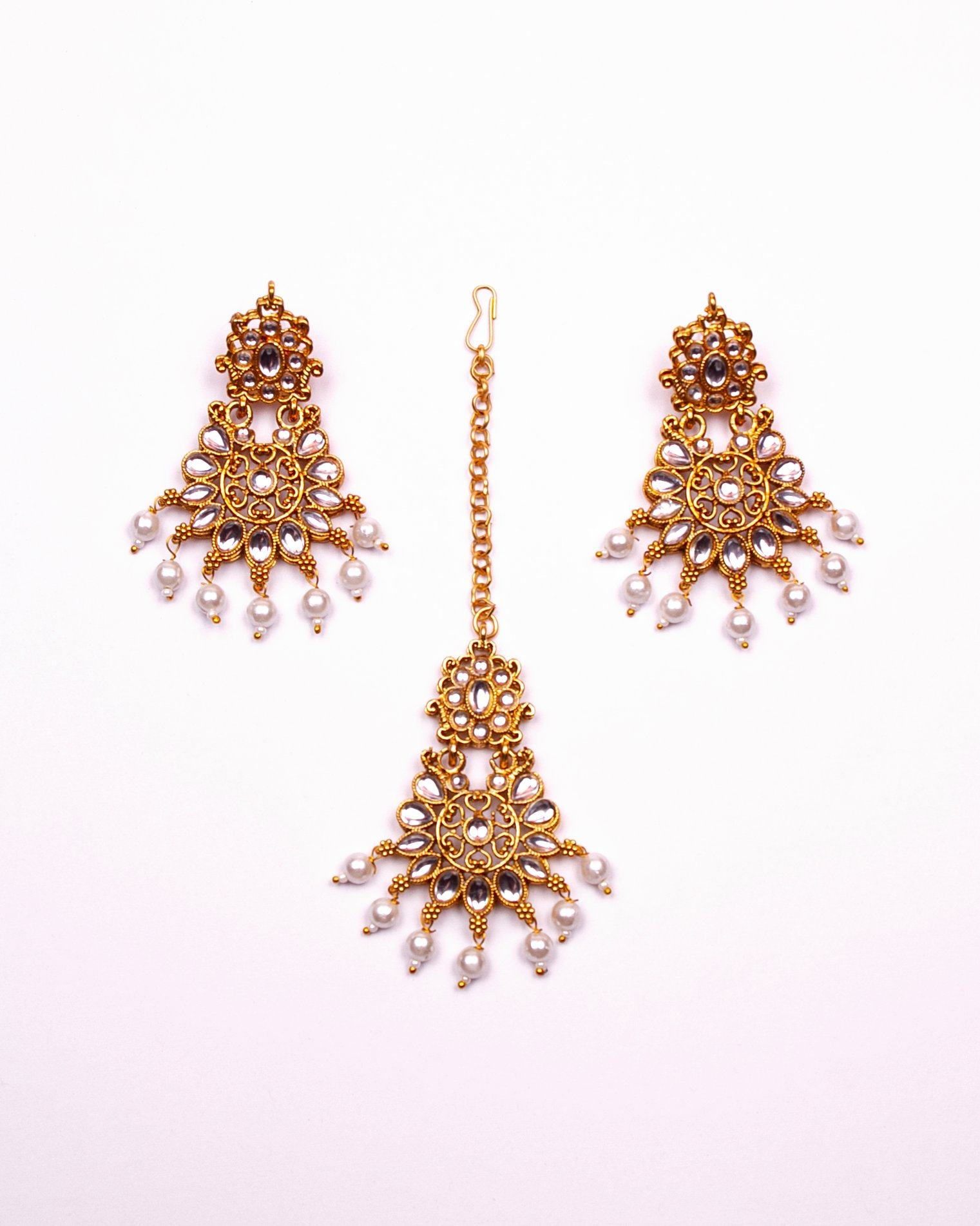 Gold-Plated Alloy Designer Pearl And Alloy Choker Necklace - The Pari - Distacart