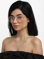 Thumbnail for Stone And Gold Plated Mask Chain - Ruby Raang - Distacart