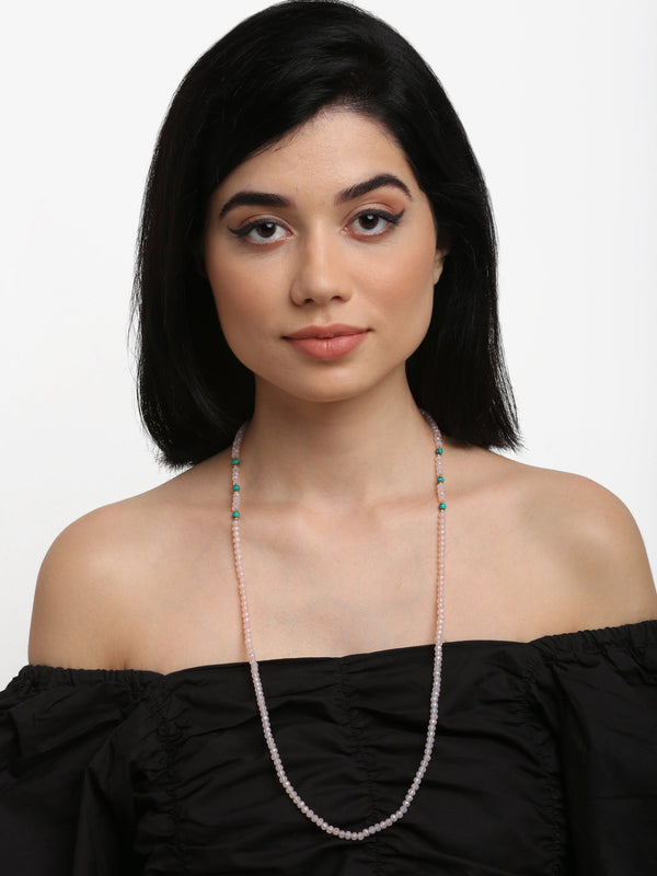 Stone And Gold Plated Mask Chain - Ruby Raang - Distacart