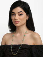 Thumbnail for Stone And Gold Plated Mask Chain - Ruby Raang - Distacart