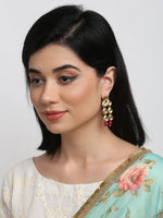 Thumbnail for Stone Kundan Earrings - Ruby Raang - Distacart