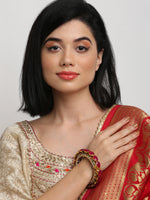 Thumbnail for Single Multi Embellished Bangle - Ruby Raang - Distacart