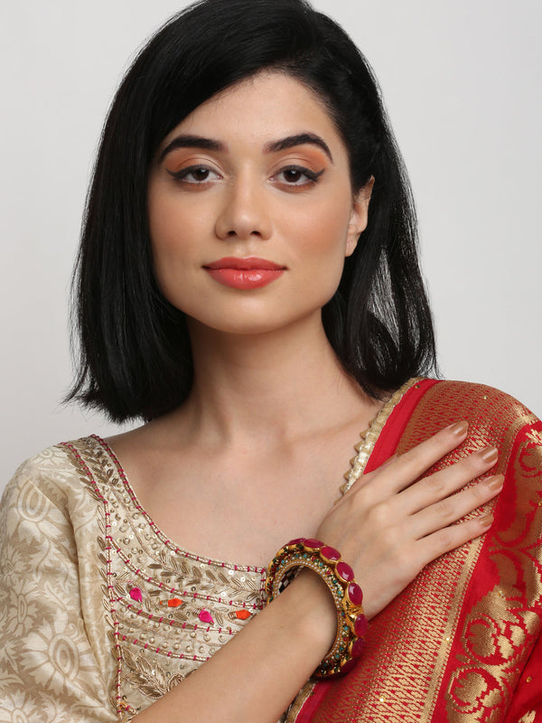 Single Multi Embellished Bangle - Ruby Raang - Distacart