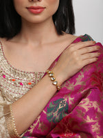 Thumbnail for Kundan Bracelet - Ruby Raang - Distacart