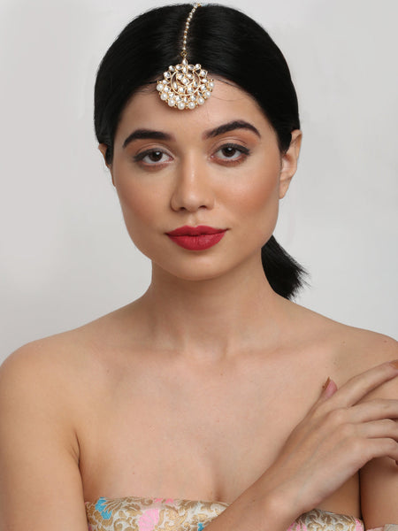 Kundan Maang Tikka - Ruby Raang - Distacart