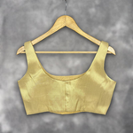 Thumbnail for Swarn Vastra Gold Coloured Brocket Ready to Wear Blouse - kapda Tailor - Distacart