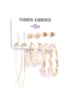 Thumbnail for Gold-Plated Alloy Set Of 6 Designer Earrings - The Pari - Distacart
