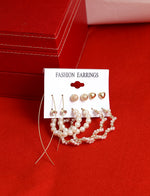 Thumbnail for Gold-Plated Alloy Set Of 6 Designer Earrings - The Pari - Distacart