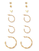 Thumbnail for Gold-Plated Alloy Set Of 6 Designer Earrings - The Pari - Distacart