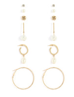 Thumbnail for Gold-Plated Alloy Set Of 6 Designer Earrings - The Pari - Distacart