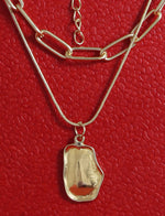 Thumbnail for Gold-Plated Alloy Layered Designer Short Necklace - The Pari - Distacart