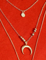 Thumbnail for Gold-Plated Alloy Layered Designer Short Necklace - The Pari - Distacart