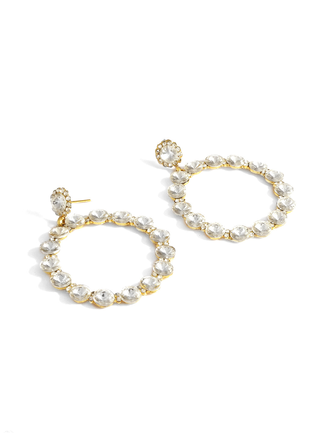 Gold-Plated Alloy Diva Look Stylish Contemporary Earrings - The Pari - Distacart