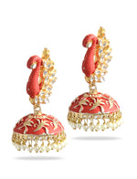 Thumbnail for Silver-Plated Alloy Oxidised Designer Two Tone Earrings - The Pari - Distacart