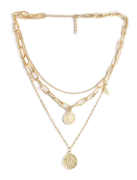 Silver-Plated Alloy Geometric Stones Choker Necklace - The Pari - Distacart