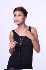 Thumbnail for Gold-Toned Alloy Designer Motif Necklace - The Pari - Distacart