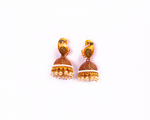 Thumbnail for Gold-Plated Alloy Peacock Shape Jhumki Earrings - The Pari - Distacart
