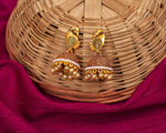Thumbnail for Gold-Plated Alloy Peacock Shape Jhumki Earrings - The Pari - Distacart