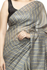 Thumbnail for Mominos Fashion Grey Color Bhagalpuri Saree