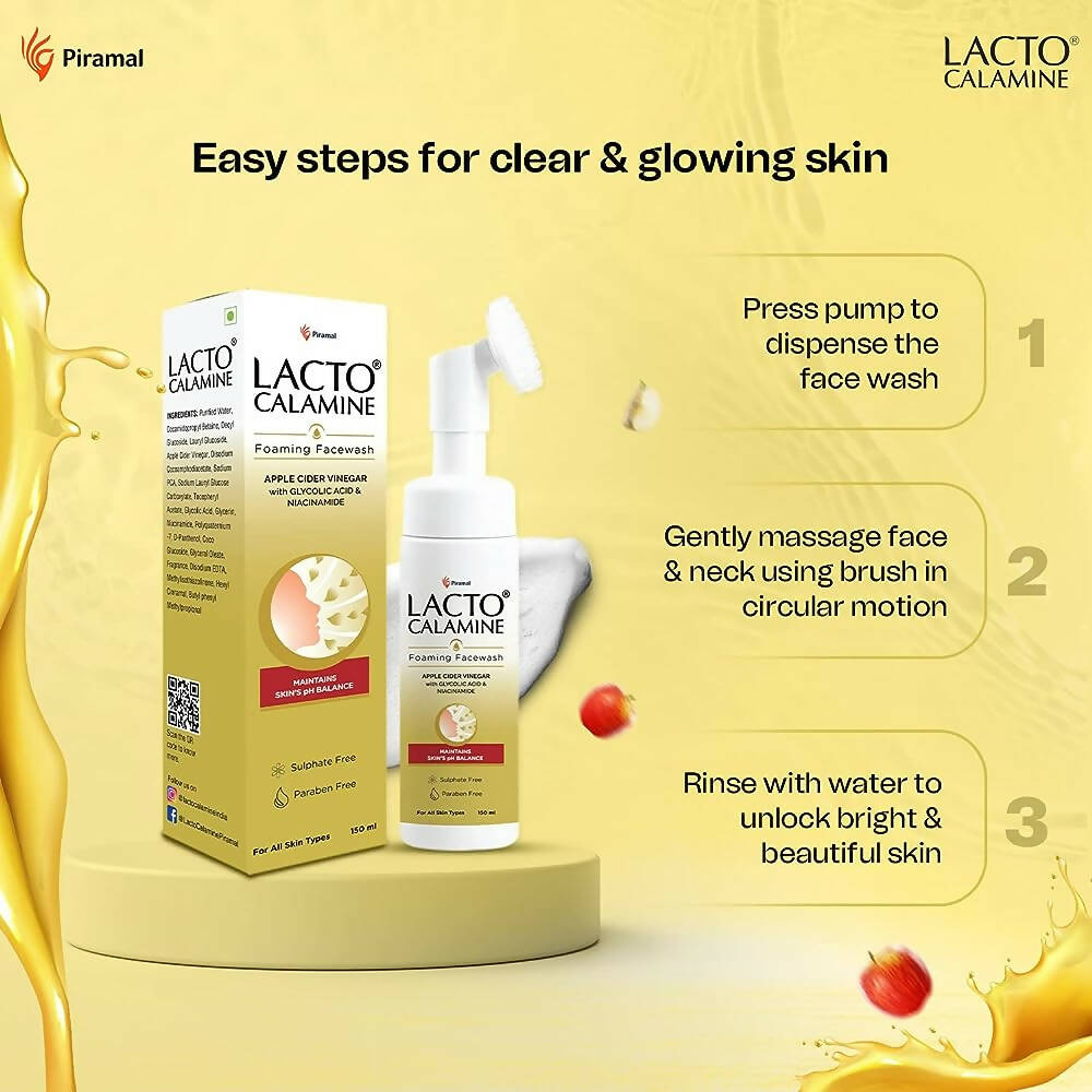 Lacto Calamine Apple Cider Vinegar Foaming Face Wash - Distacart