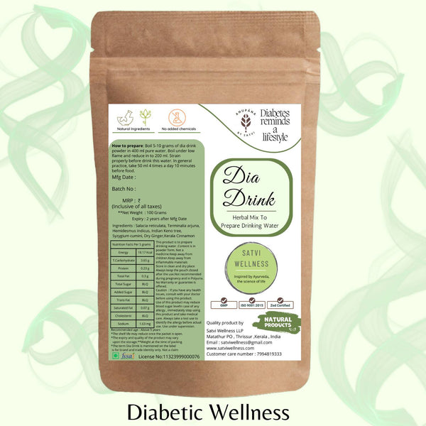 Satvi Wellness Dia Drink | Herbal Drink Mix | Satvi Dia Drink - Distacart