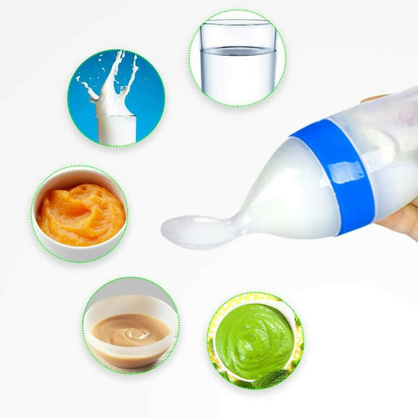 LuvLap Feeding Spoon with Squeezy food Grade Silicone Feeder bottle - Distacart