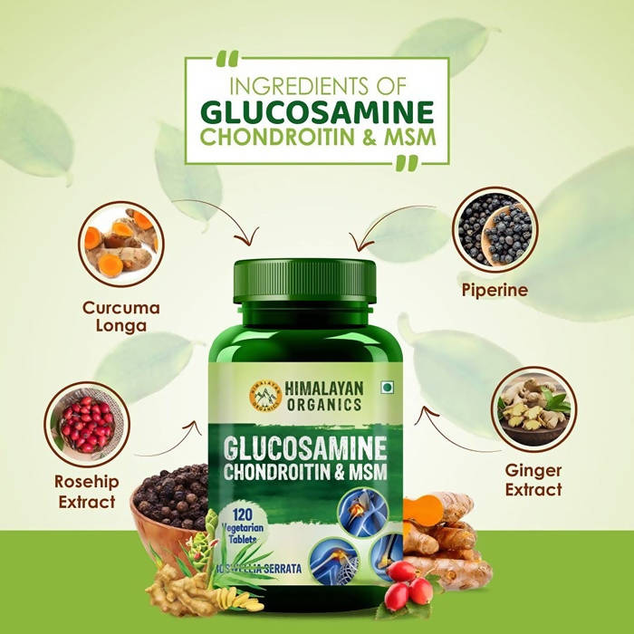 Himalayan Glucosamine Chondroitin & MSM Boswellia Serrata: 120 Vegetarian Tablets