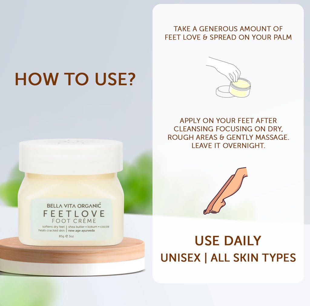 Bella Vita Organic Feet Love Foot Creme - Distacart