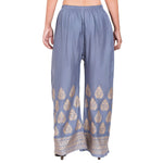 Thumbnail for PAVONINE Grey Color Golden Printed Rayon Fabric Sharara For Women & Girls - Distacart