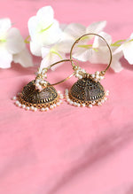 Thumbnail for Mominos Fashion Johar Kamal Women's Latest Designer Golden Color Jhumkas - Distacart
